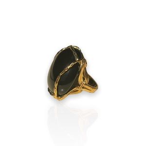 ✧ Black cocktail ring